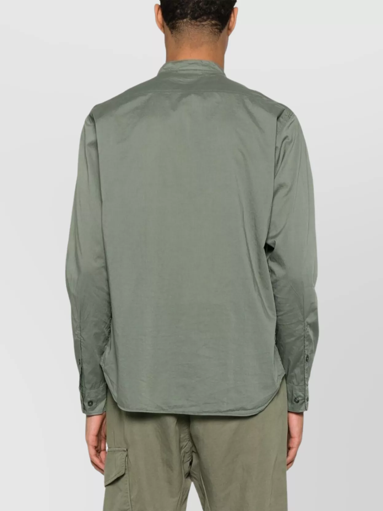 C.p. Company Mandarin Collar Shirt Chest Pockets