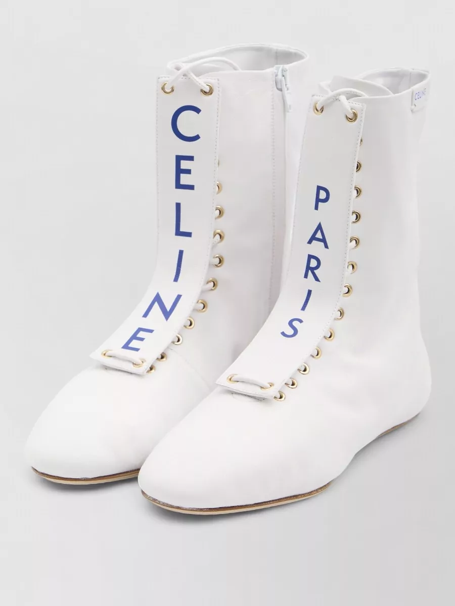 Celine lambskin lace-up ankle boots