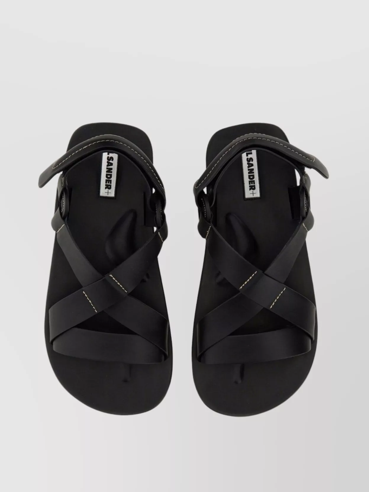 Jil Sander Crisscross Strap Sandal With Durable Rubber Sole