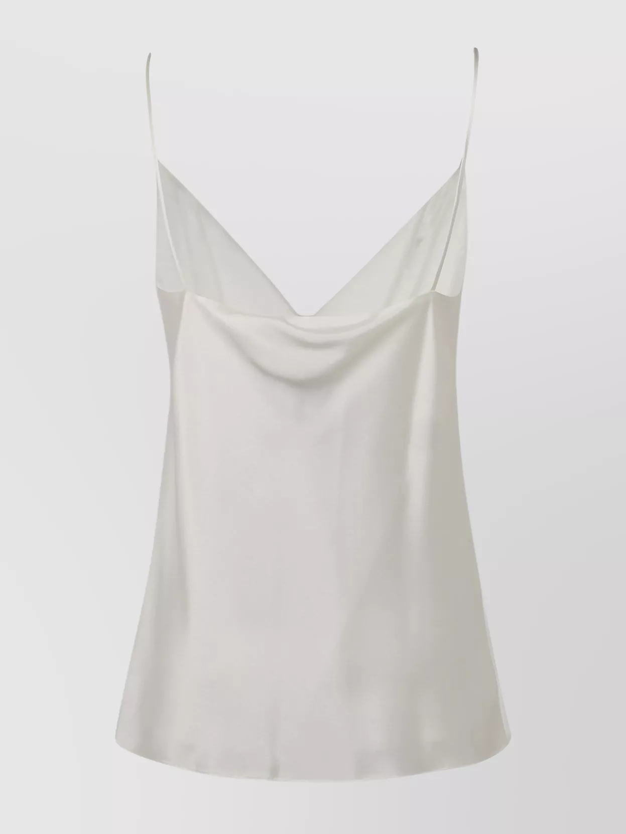 Max Mara Draped Silk Sleeveless V-neck Top In Neutral