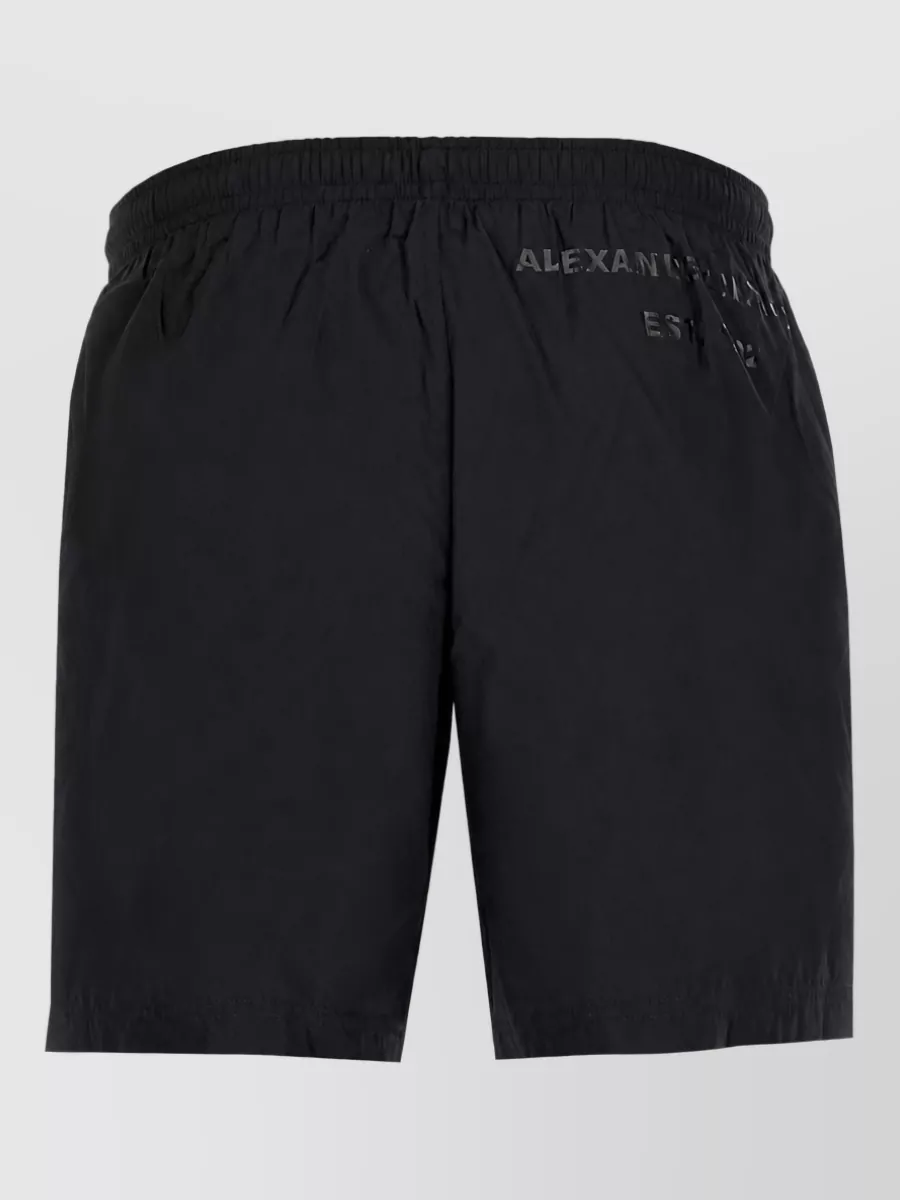 Alexander Mcqueen Logo Print Swim Shorts