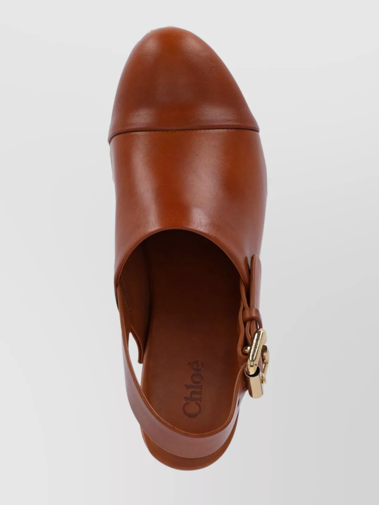 Chloé Chunky Heel Stud Embellishments Wooden Platform Pumps