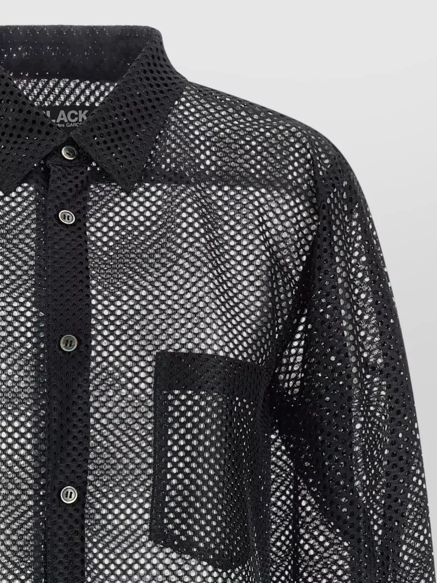 Comme Des Garçons Mesh Long-Sleeve Shirt