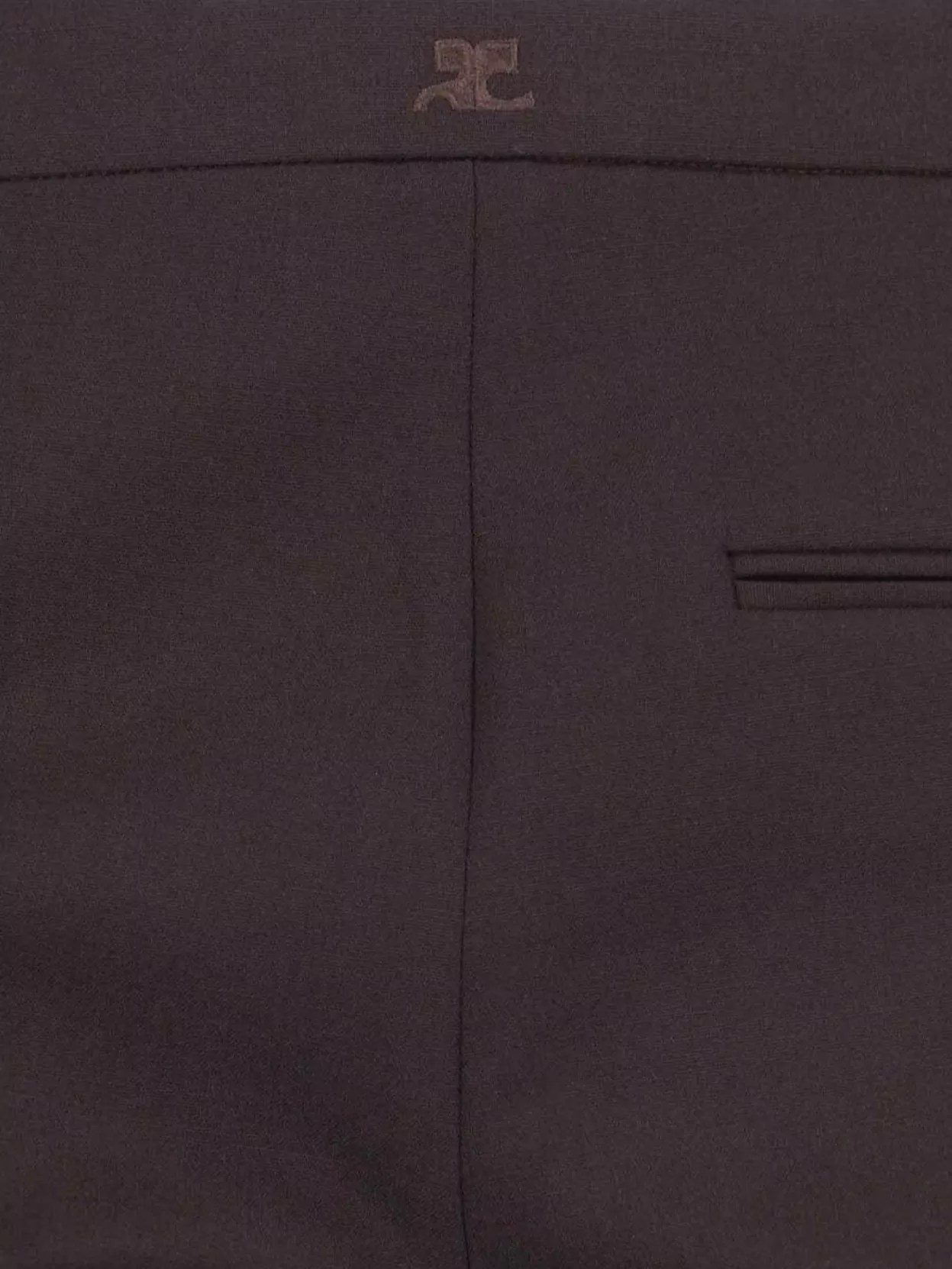 COURRÈGES FLARED BUTTON BACK POCKET TROUSERS