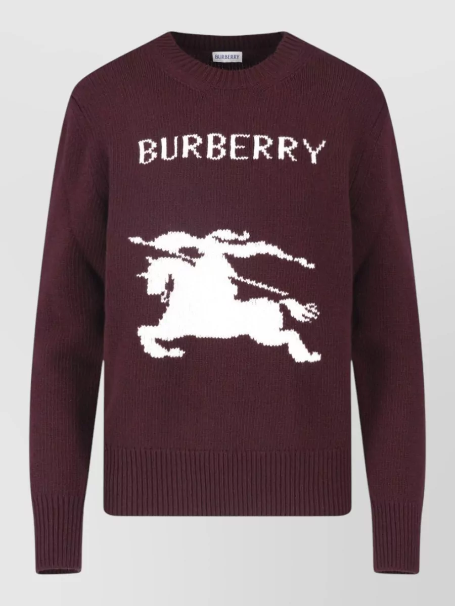 Burberry cashmere wool ribbed crewneck jumper