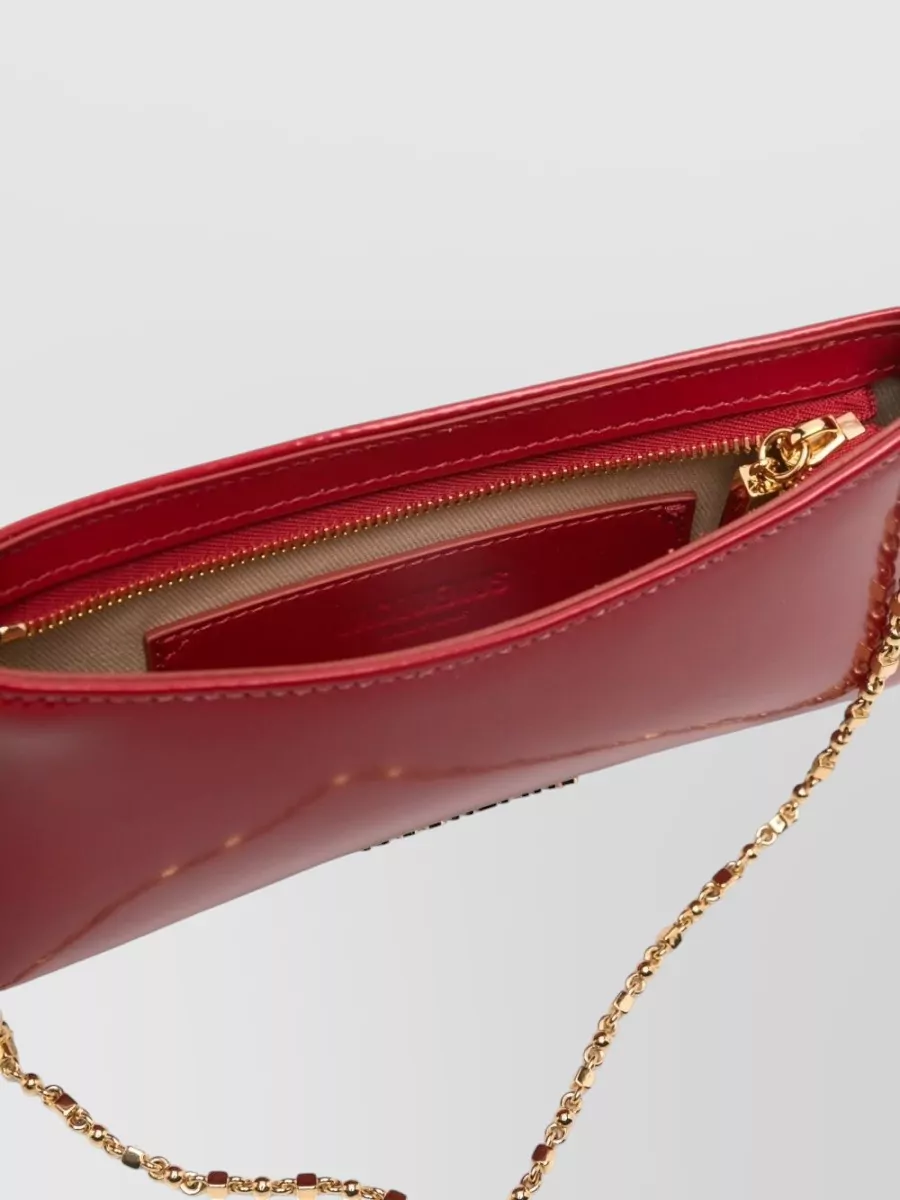 Jacquemus Shoulder Bag Chain Strap Glossy Finish