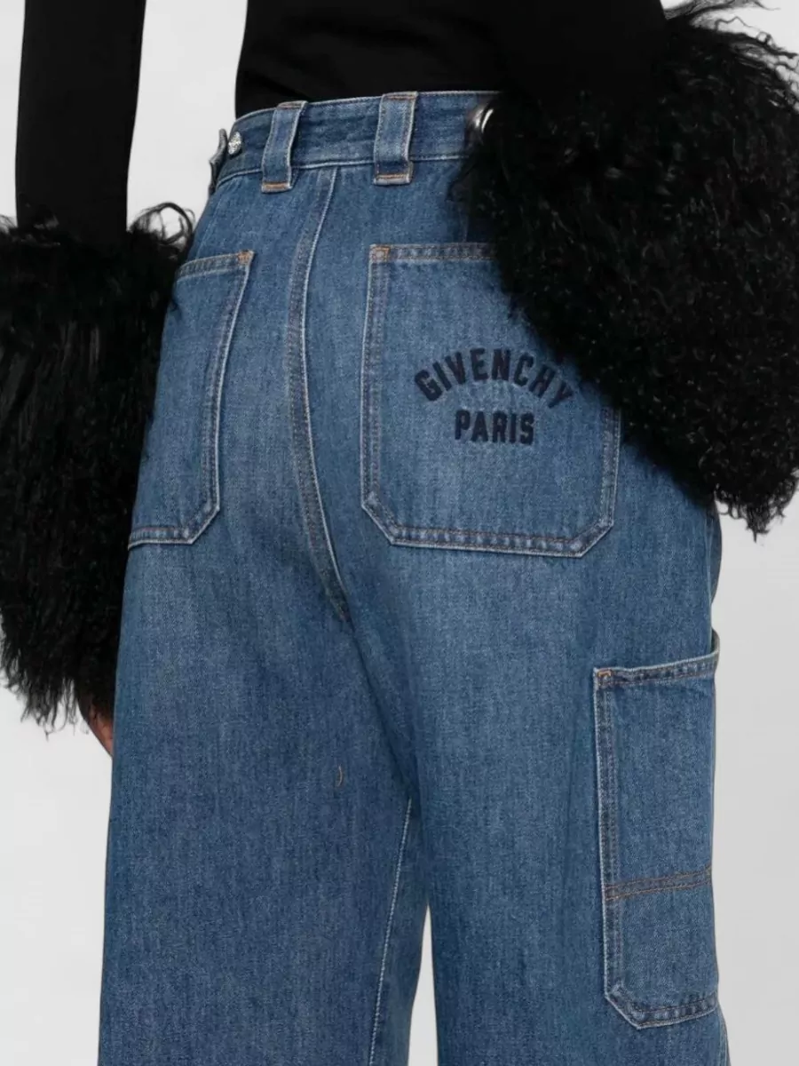 Givenchy Utility Denim Cocoon Trousers Wide Leg