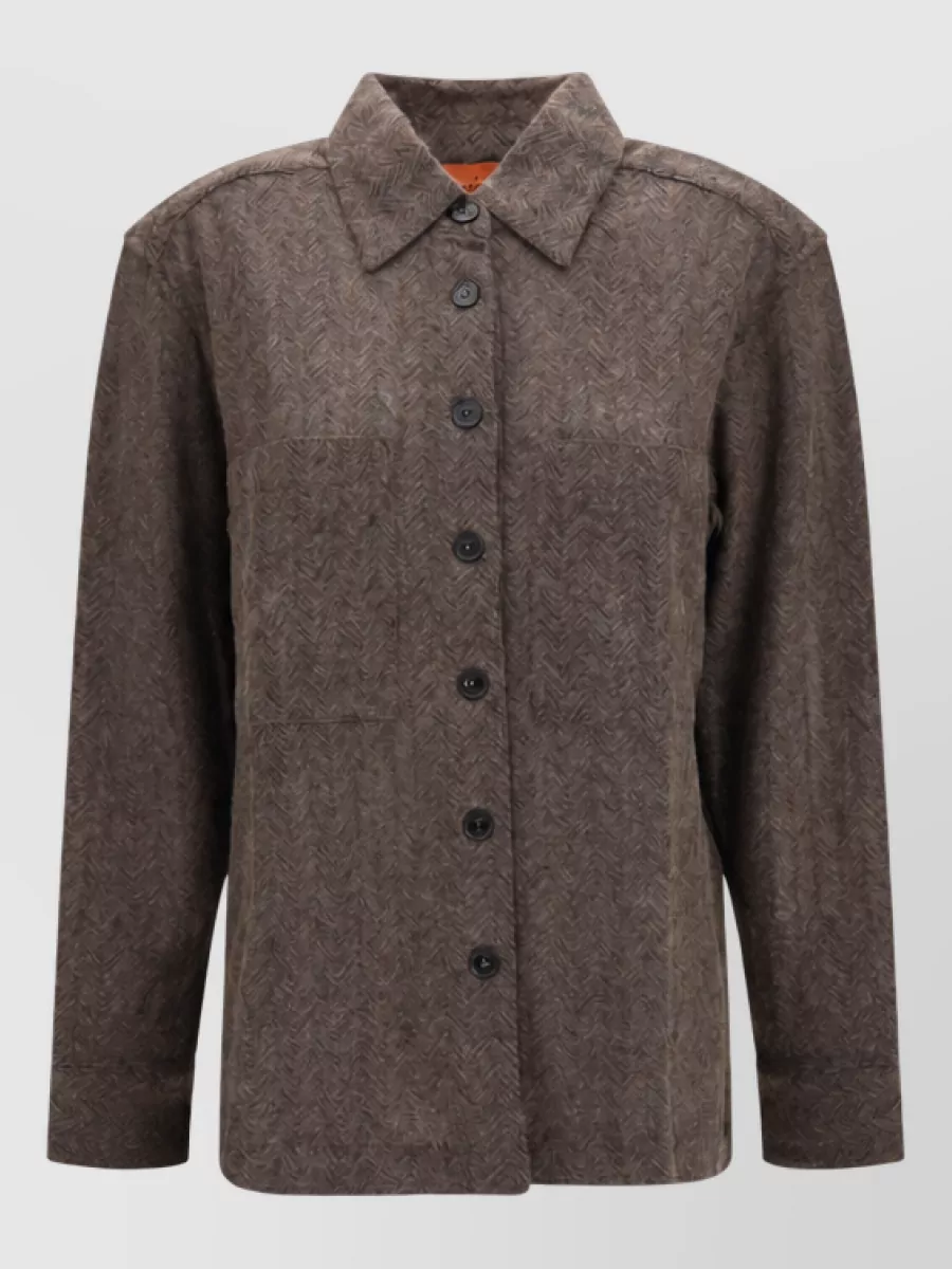 Missoni Cashmere-blend Raschel-knit Zigzag Shirt Jacket