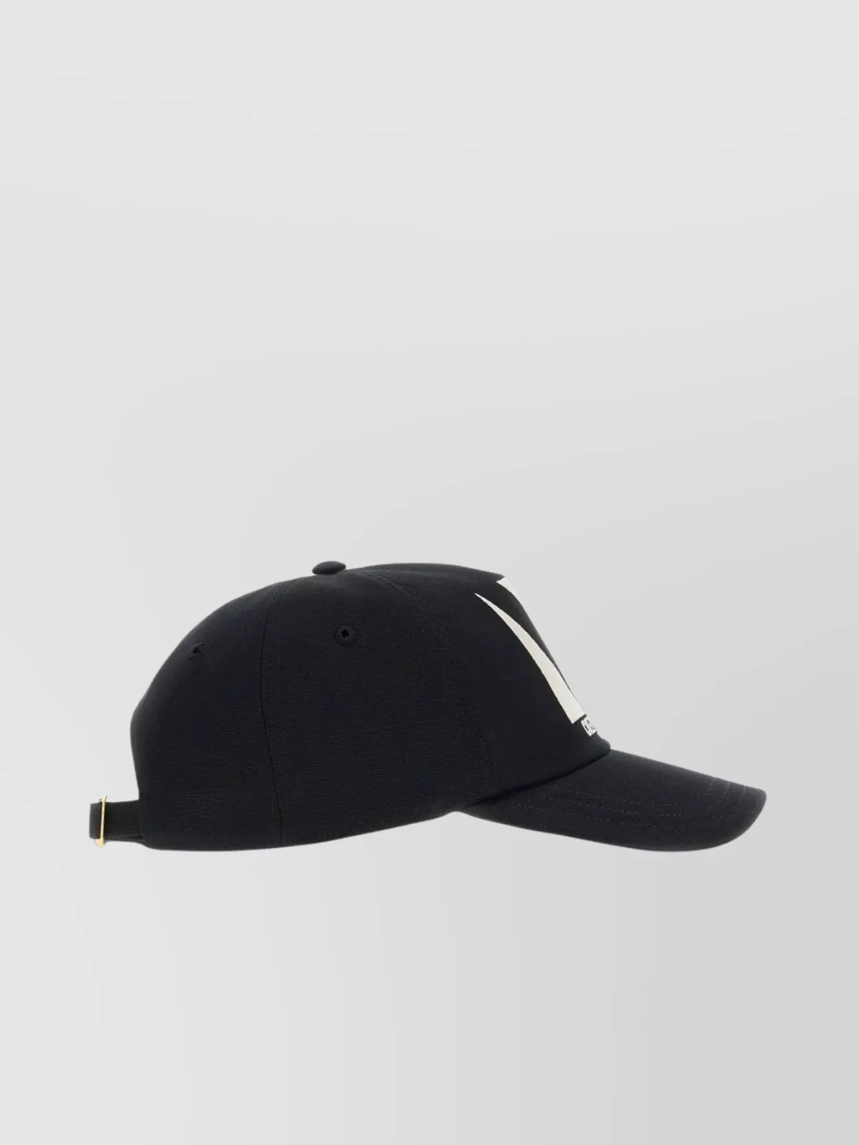 Valentino Cotton Baseball Cap With Embroidery And Curved Brim In Black