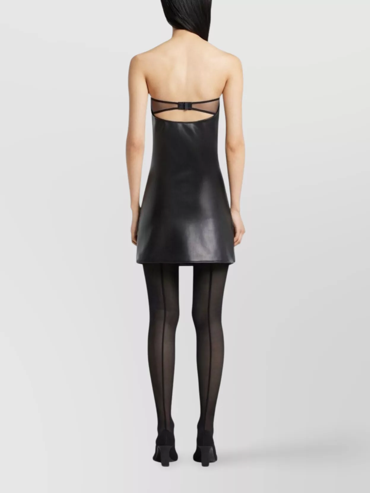 Courrèges Strapless Mini Dress With Back Strap Detail
