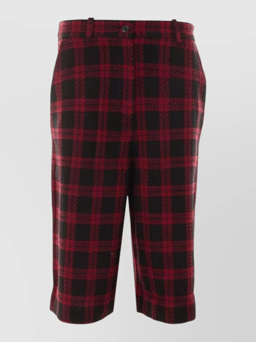 Pinko Checked Tweed Knee-Length Shorts