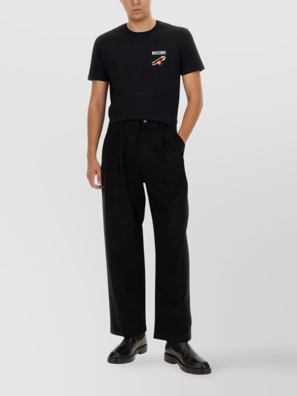 Moschino Logo Patch Crew Neck T-shirt