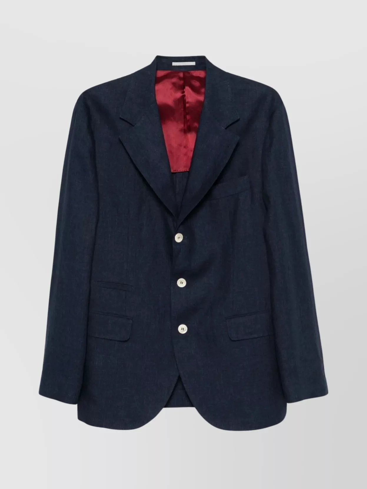 Brunello Cucinelli Single-breasted Deconstructed Jacket Flap Pockets In Blue