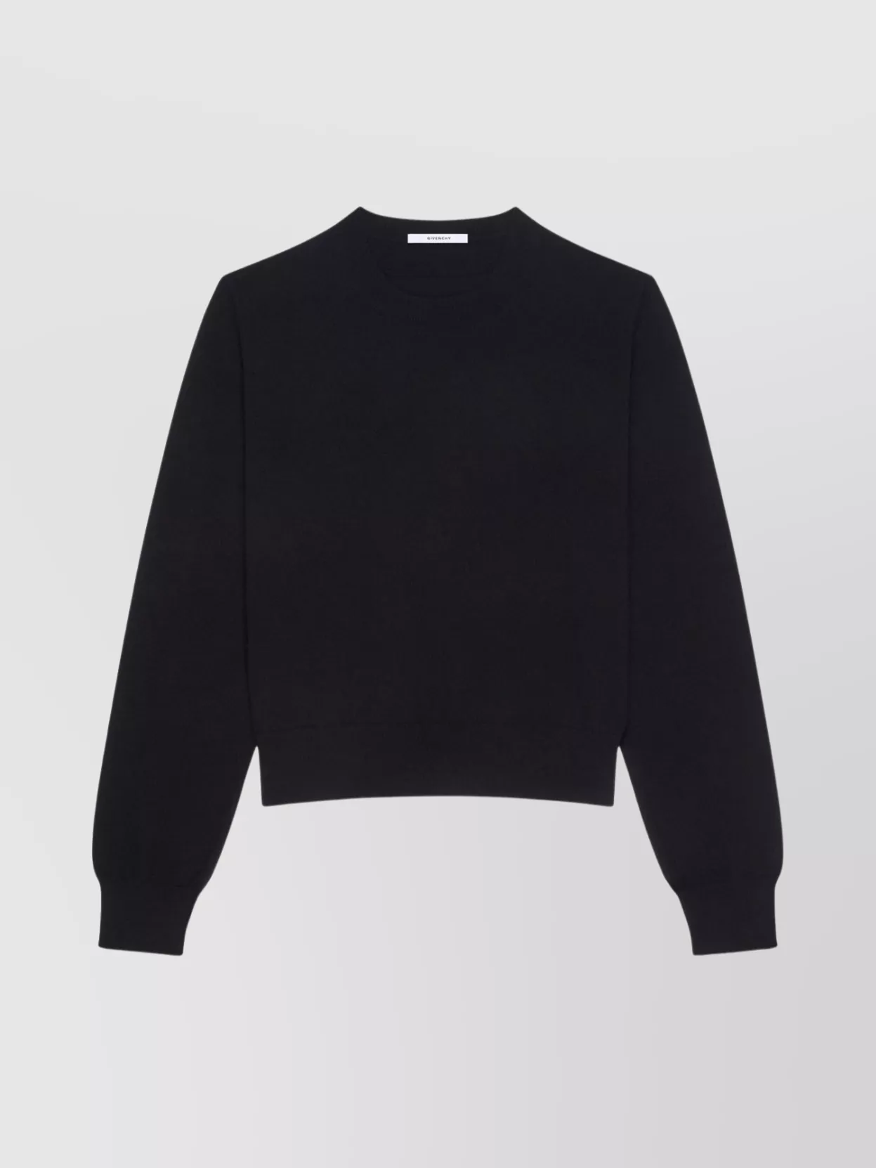 Givenchy Ribbed Crewneck Sweater Long Sleeves In Black