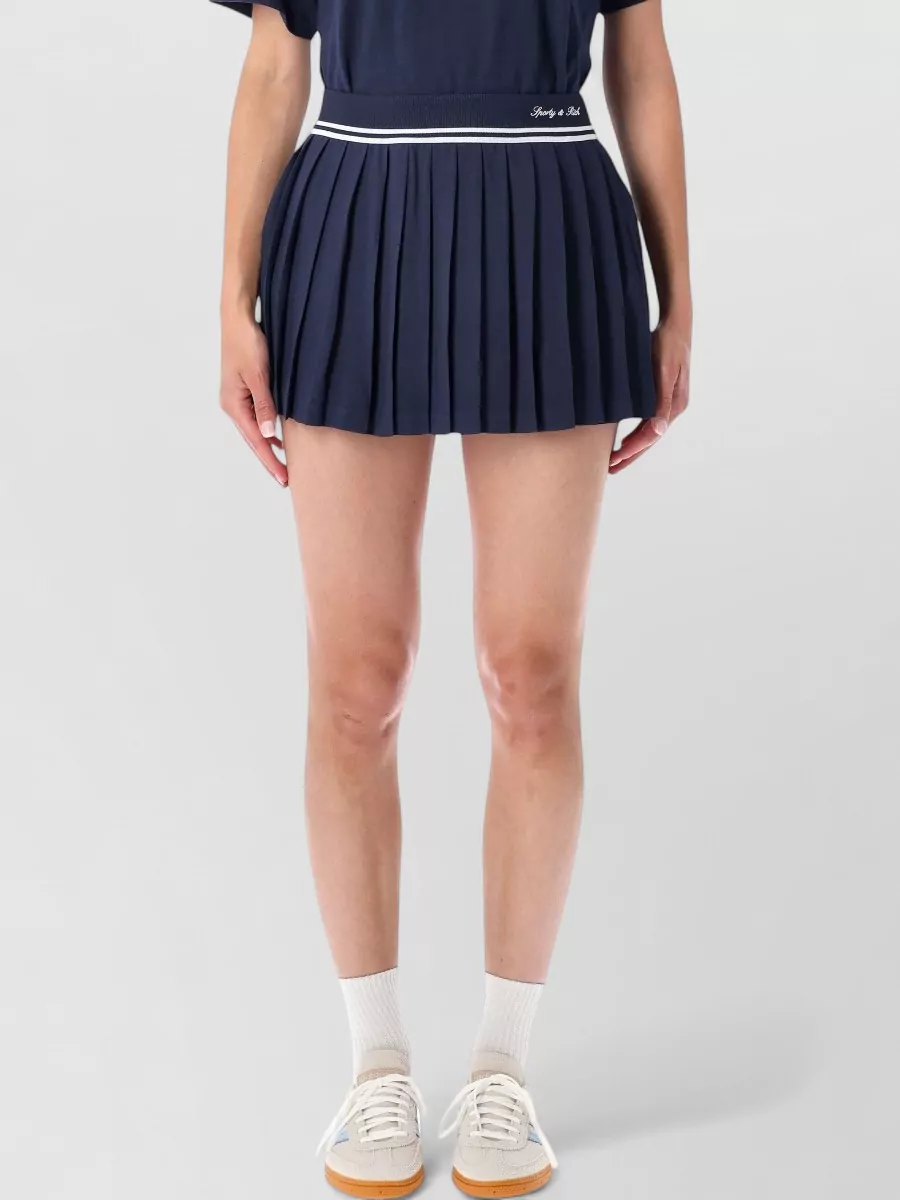 Sporty & Rich Pleated Mini Skirt