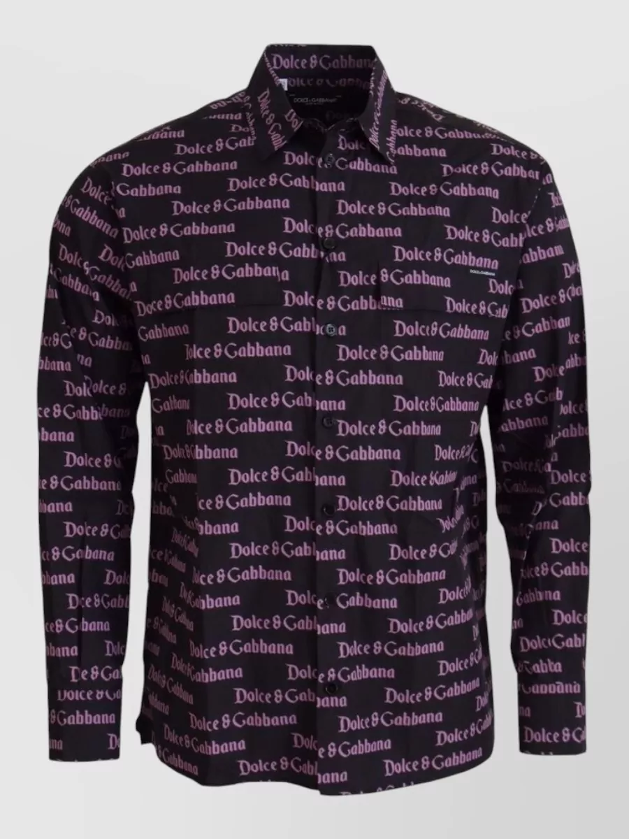 Dolce&Gabbana logo-print slim-fit dress shirt