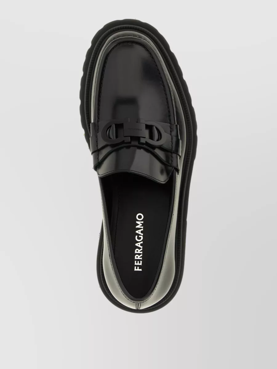 Ferragamo Leather Cocoon Loafers