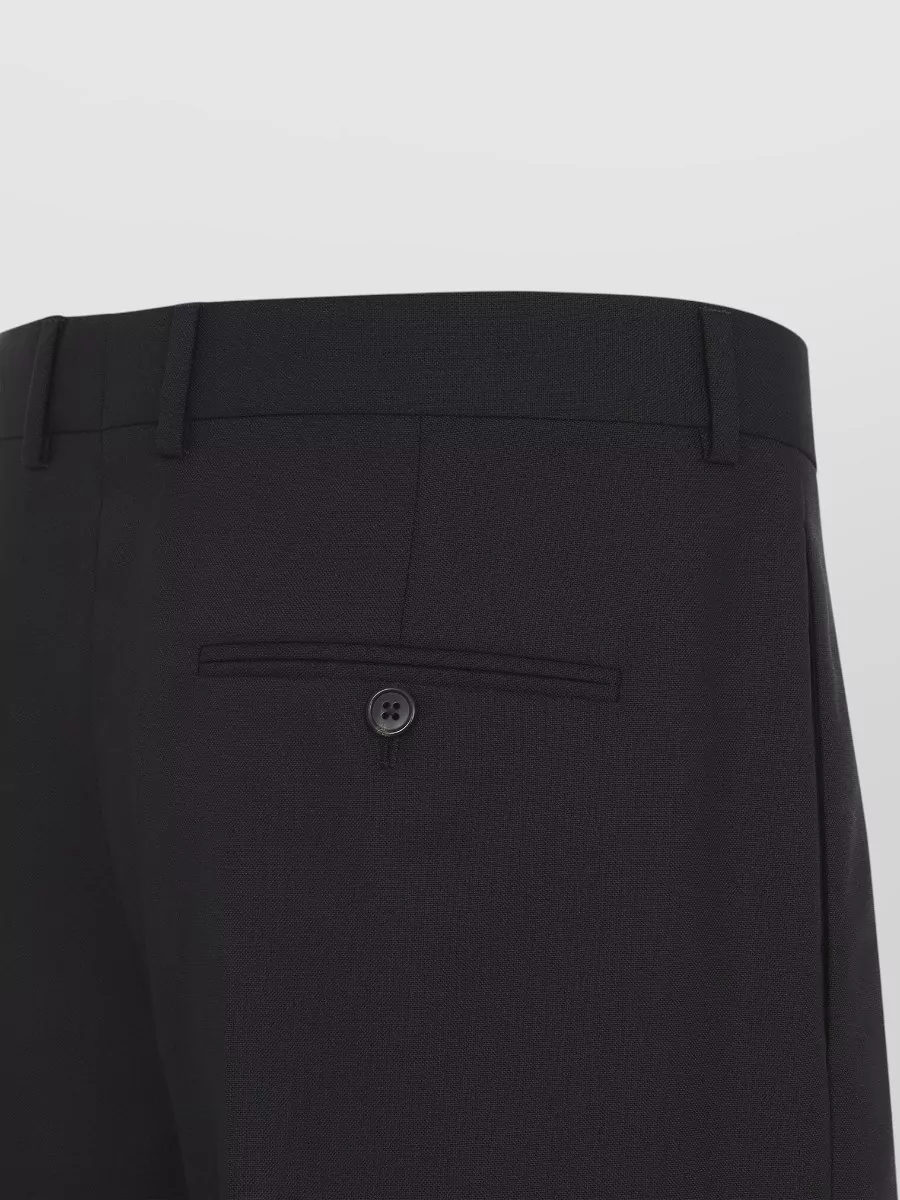 Celine Wool Mohair Mid-Rise Straight-Leg Trousers