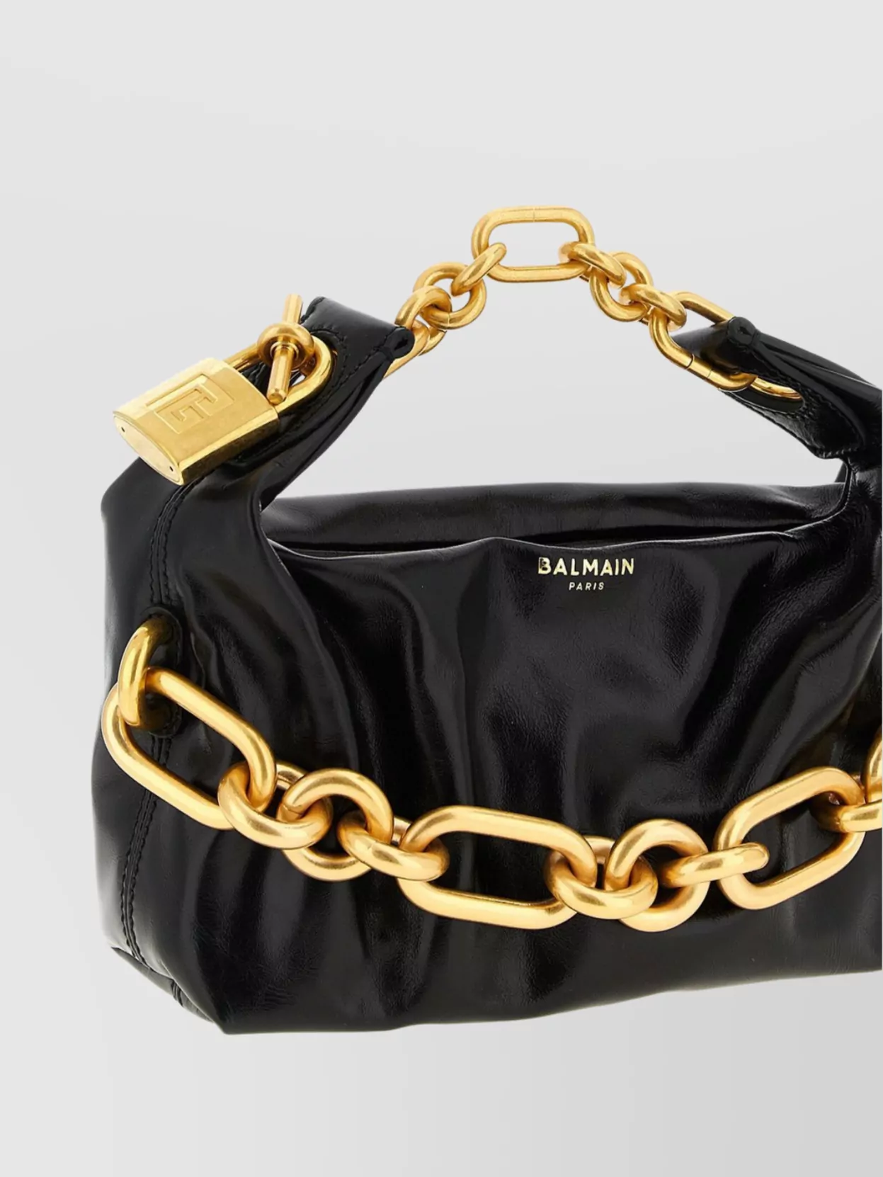 Balmain Sync Mini Handbag In Black