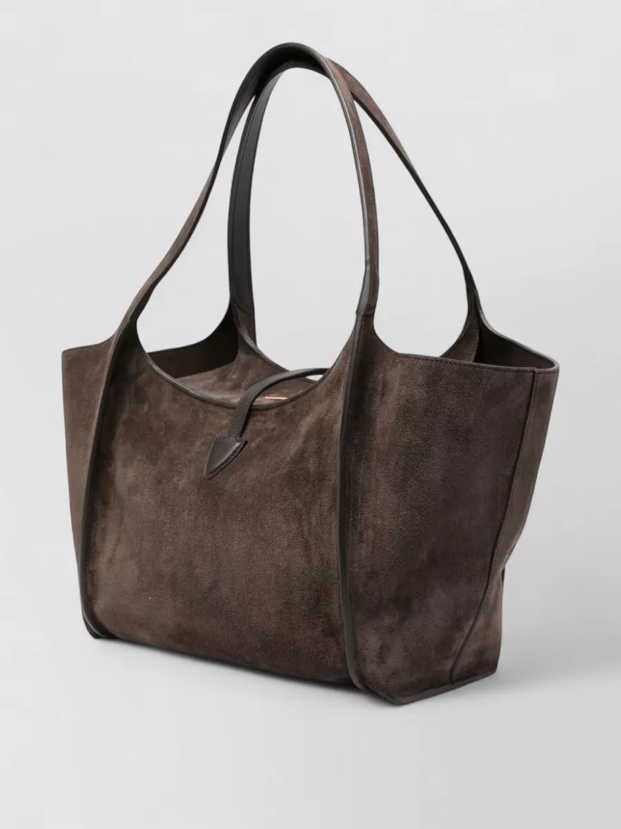 Tod's T Timeless Small Suede Shoulder Bag