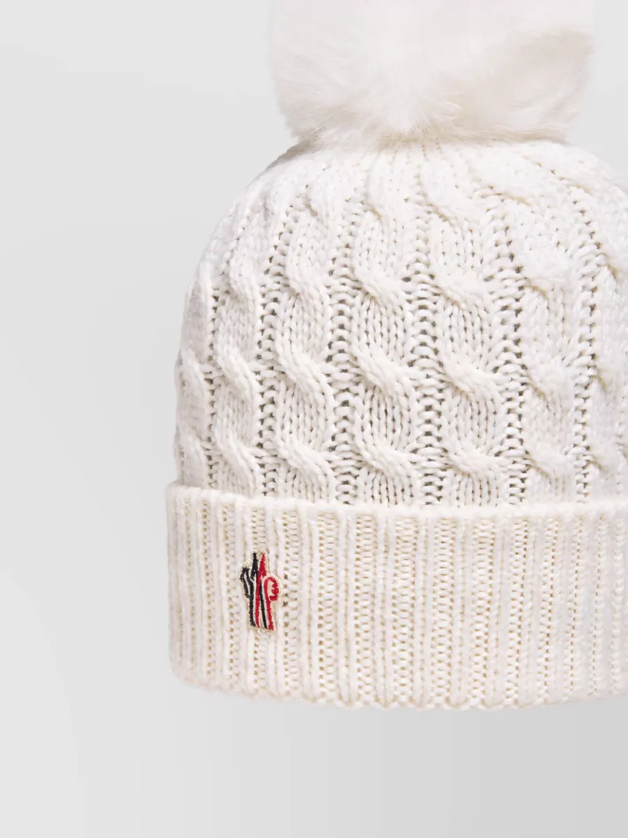 Moncler Cable-Knit Virgin Wool Beanie