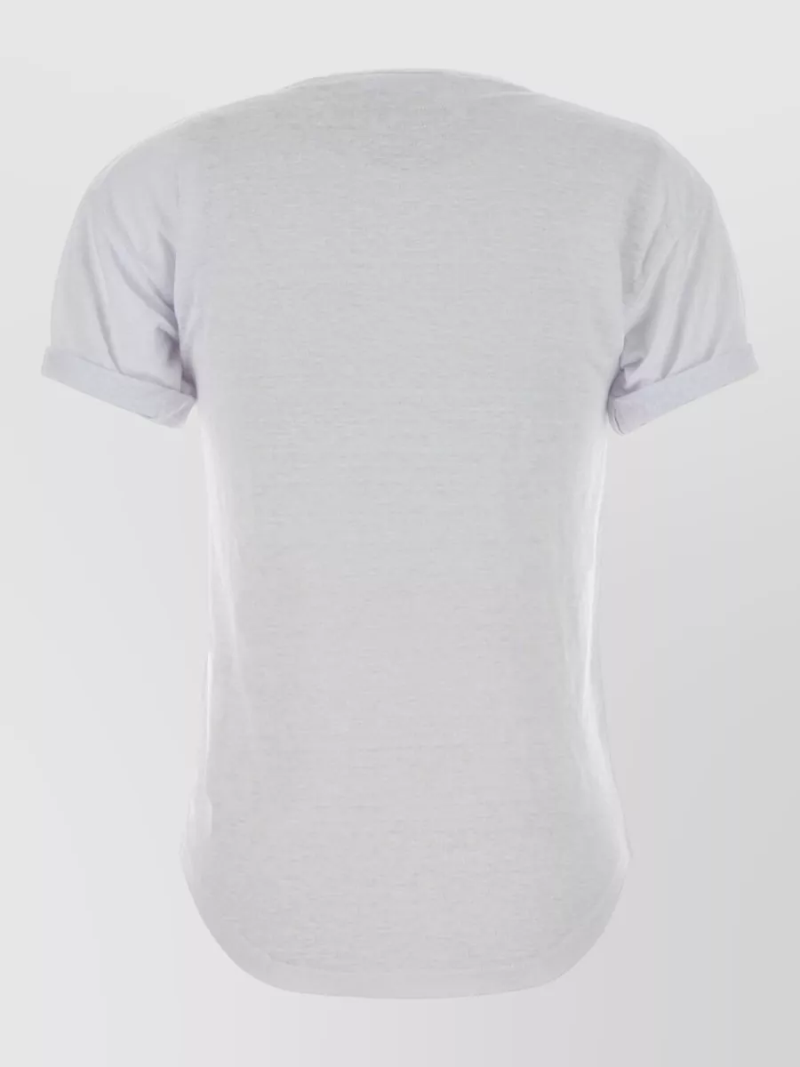 Isabel Marant Etoile Koldia Linen Crew Neck Short Sleeve T-Shirt