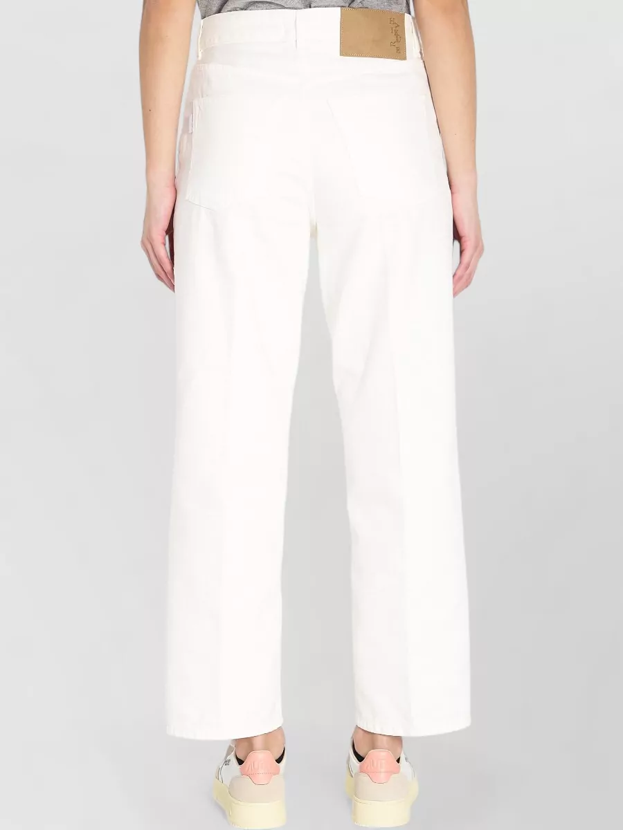 Haikure Denim Mid-Rise Cropped Wide-Leg Trousers