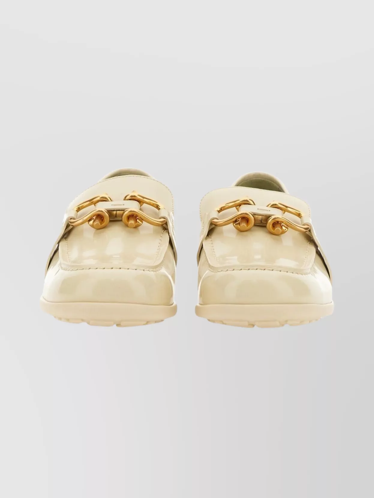 Bottega Veneta Square Toe Loafers With Low Block Heel