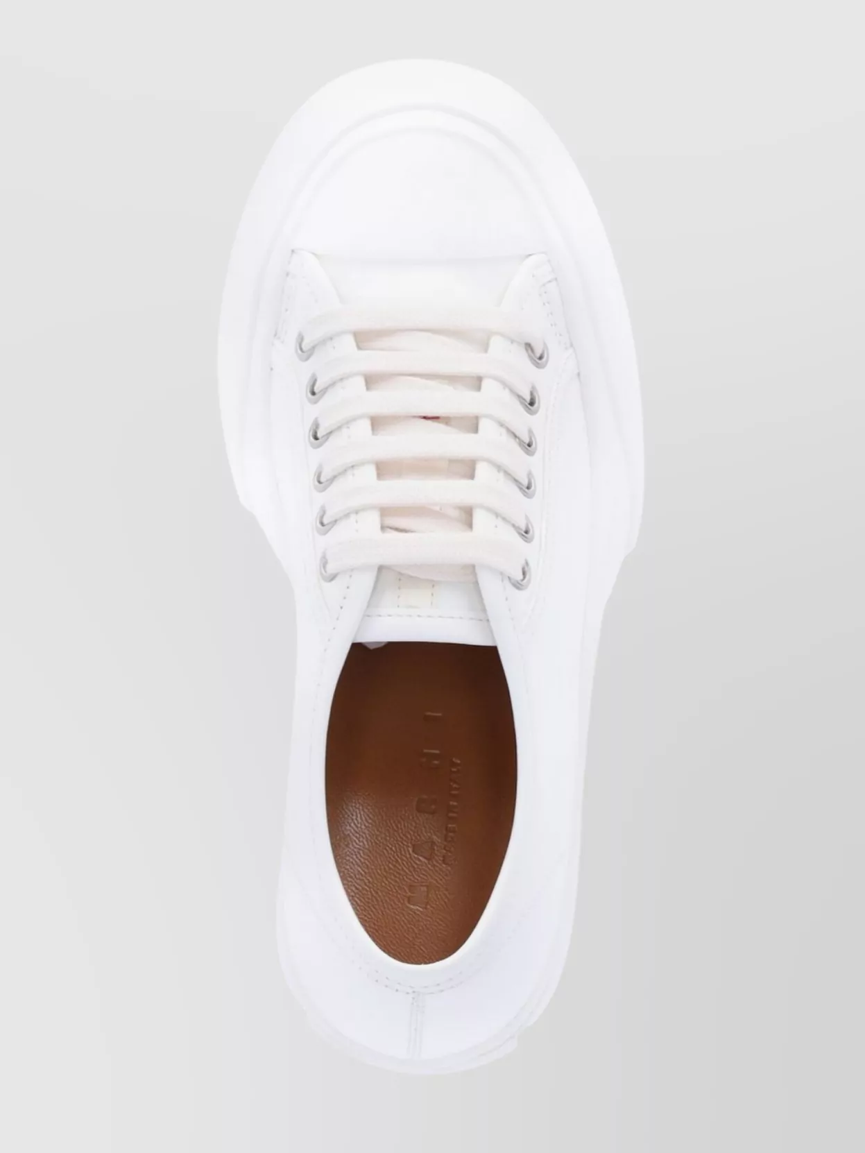 Shop Marni Low Top Chunky Heel Sneakers In White