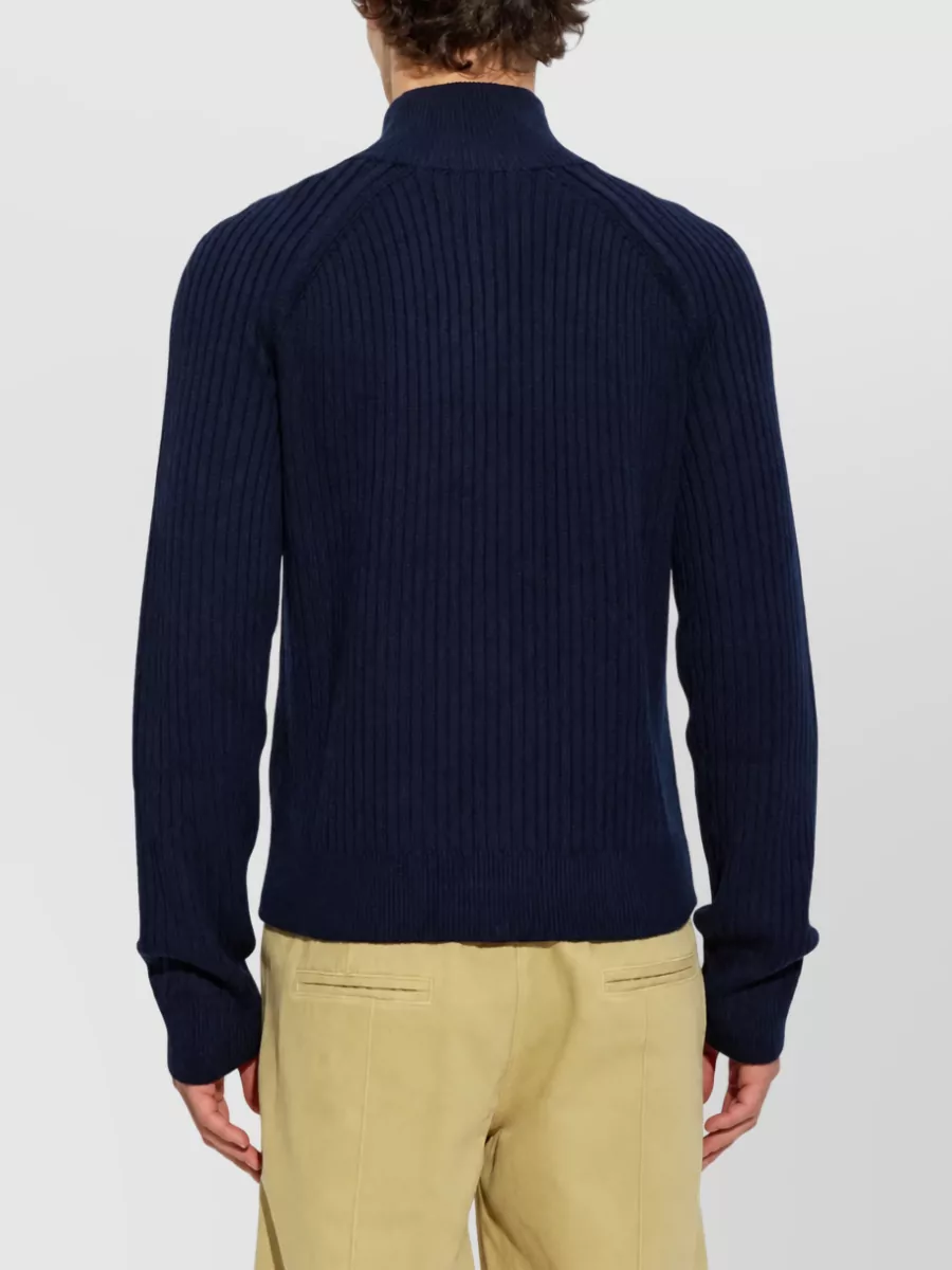 Isabel Marant Wool Ribbed Zip-Up Cardigan