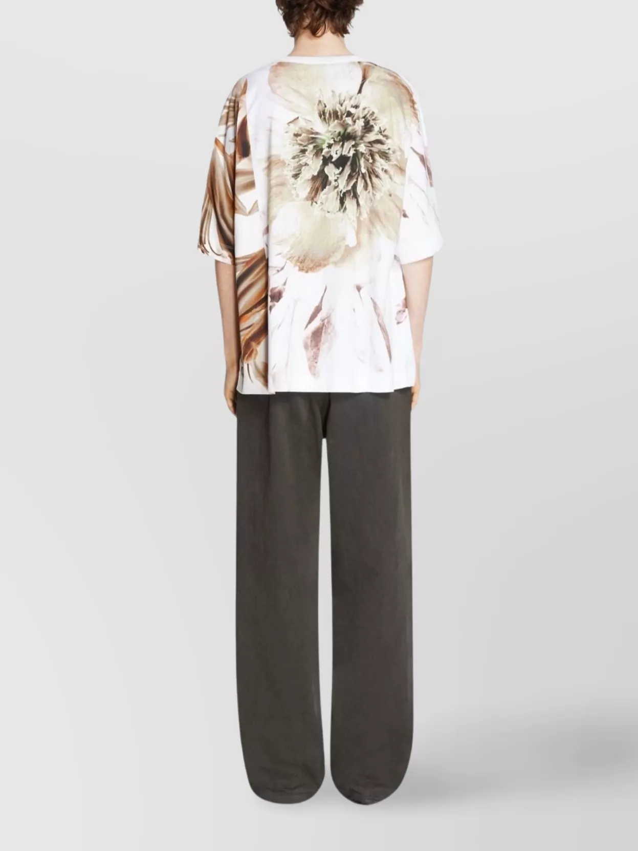 Dries Van Noten Floral Print Round Neck Short Sleeve Top