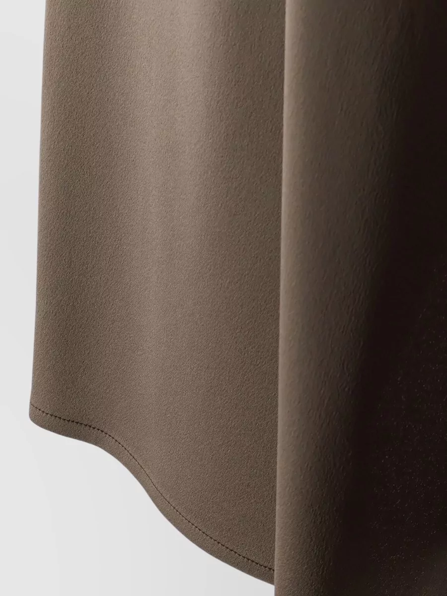 Alysi Satin Asymmetric Flared Skirt