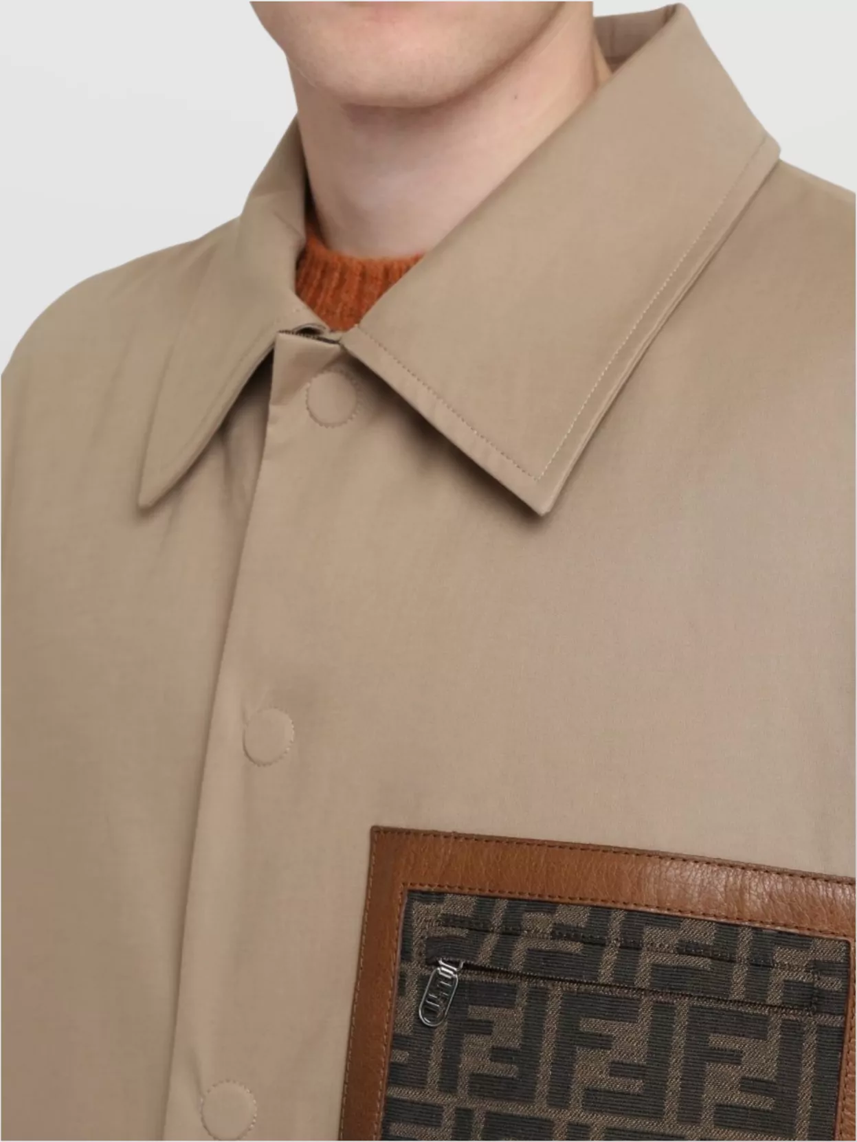 Fendi Reversible Trench Coat With Back Slit
