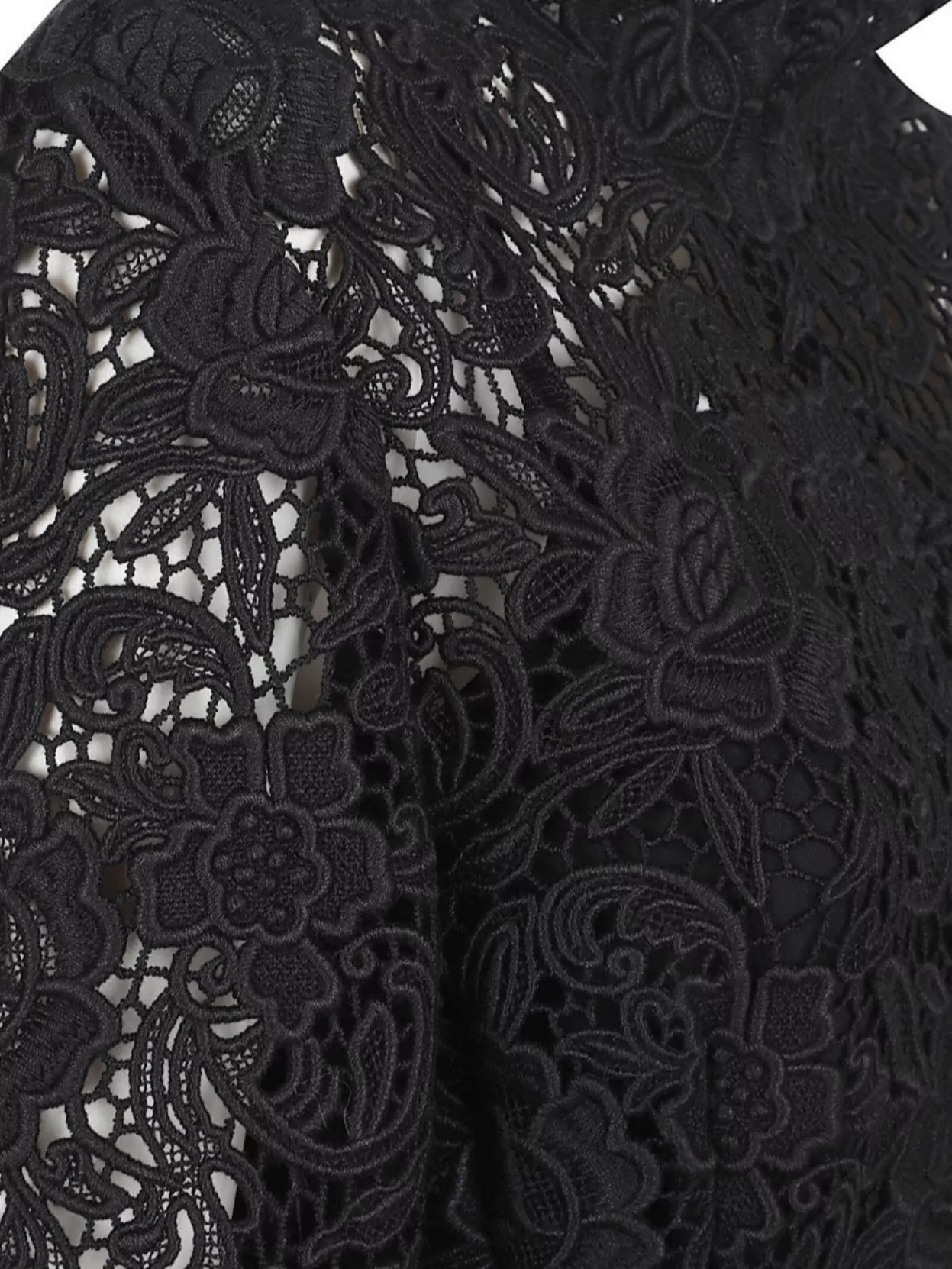 S Max Mara Floral Lace Dress High Neckline