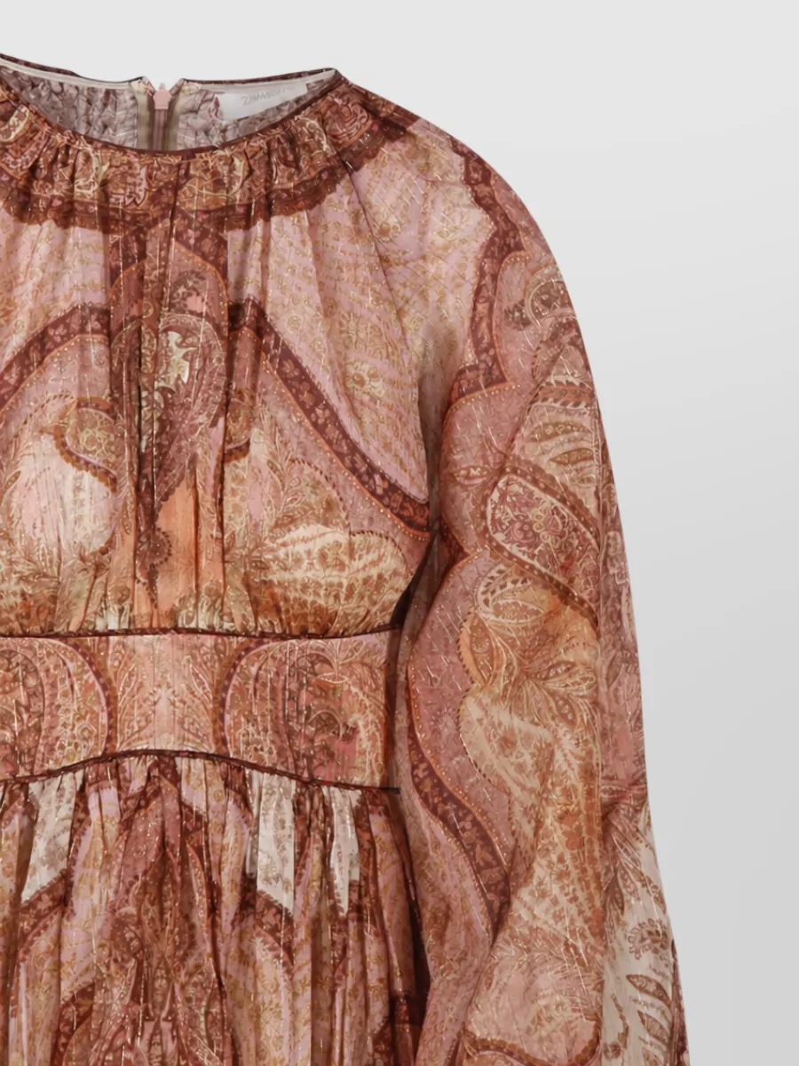 Zimmermann Silk Long Sleeve Maxi Dress