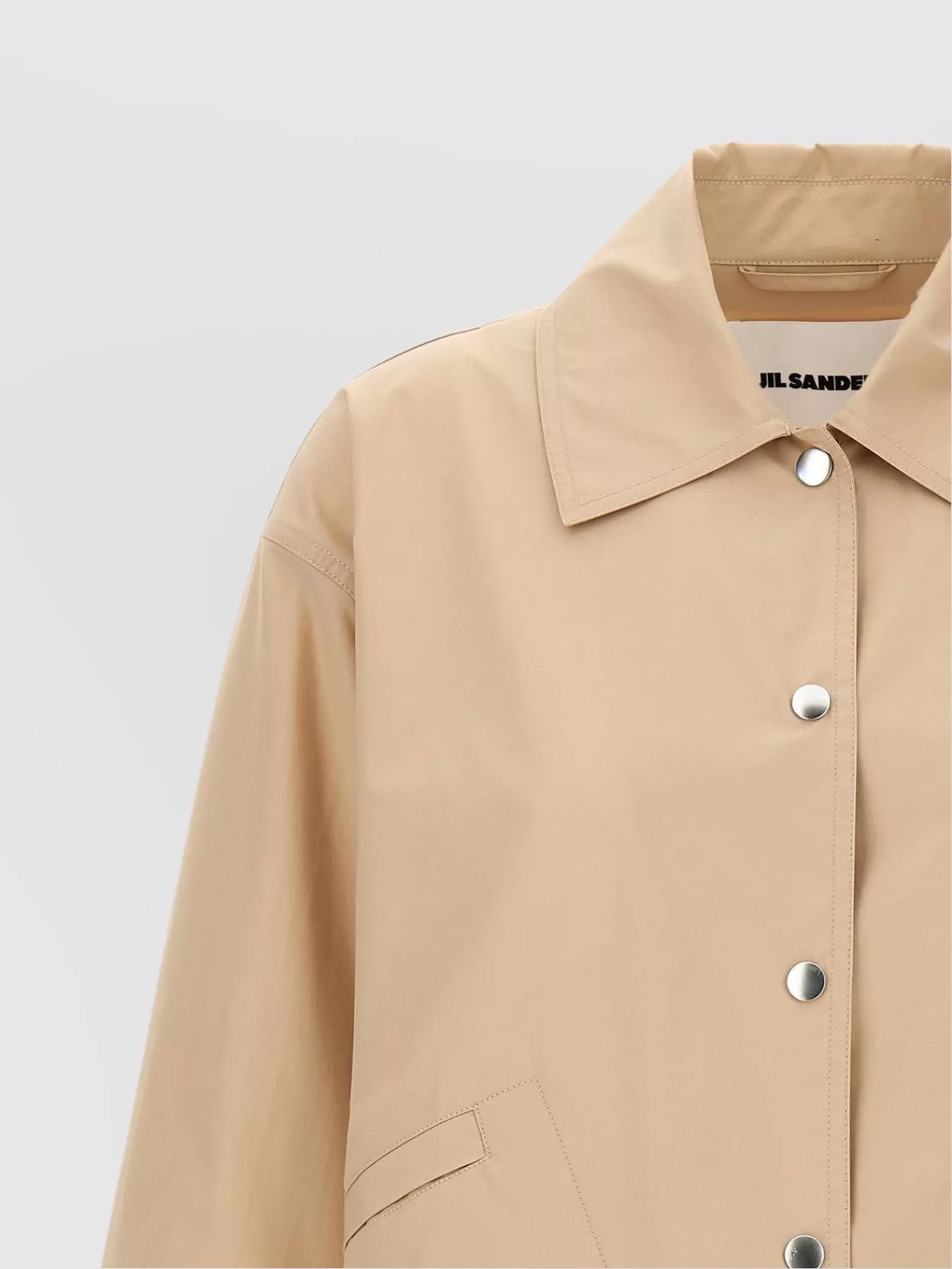 Jil Sander Branded Collar Jacket With Elasticated Cuffs