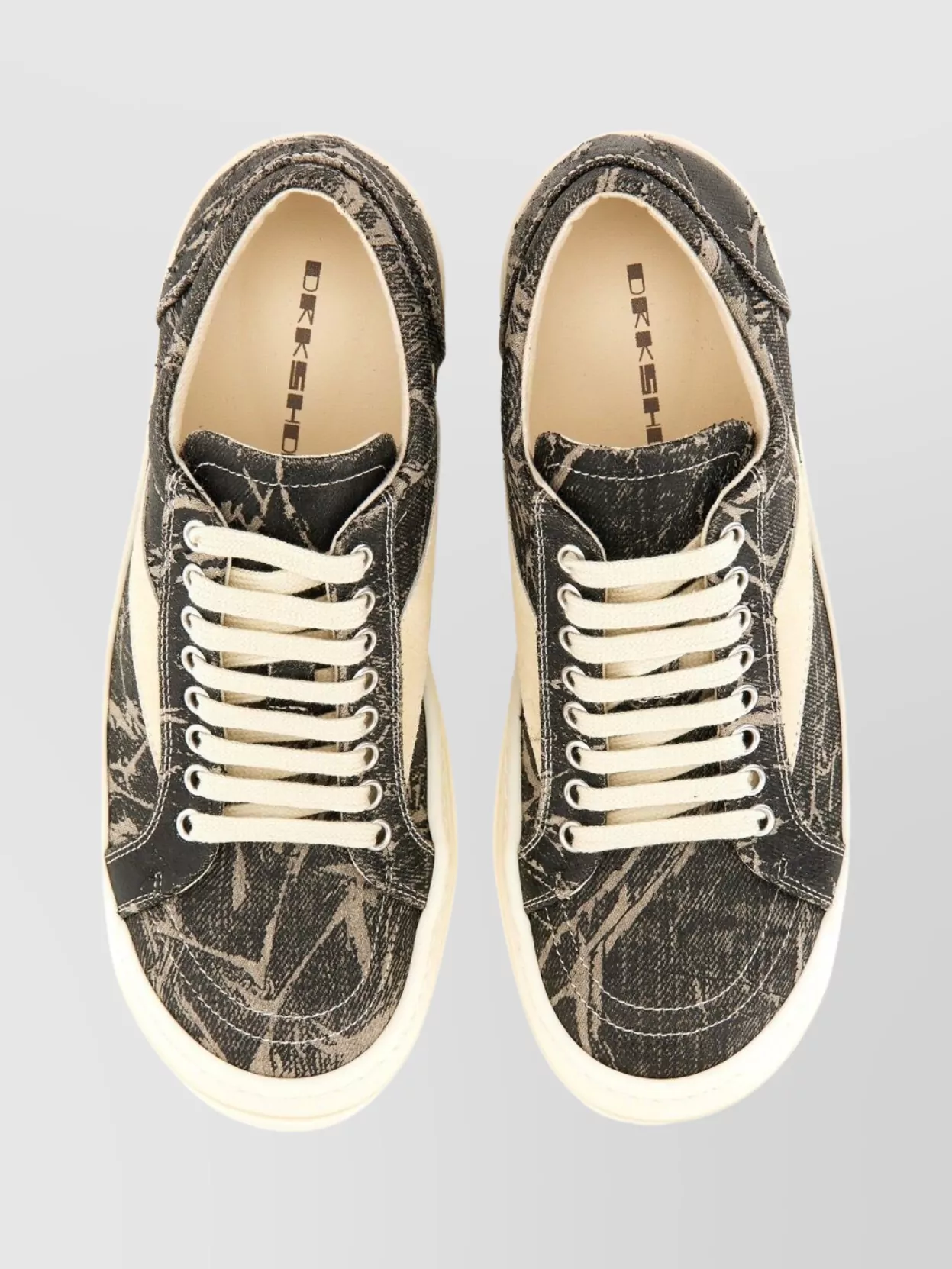 Rick Owens Drkshdw Canvas Low-Top Sneakers Rubber Sole