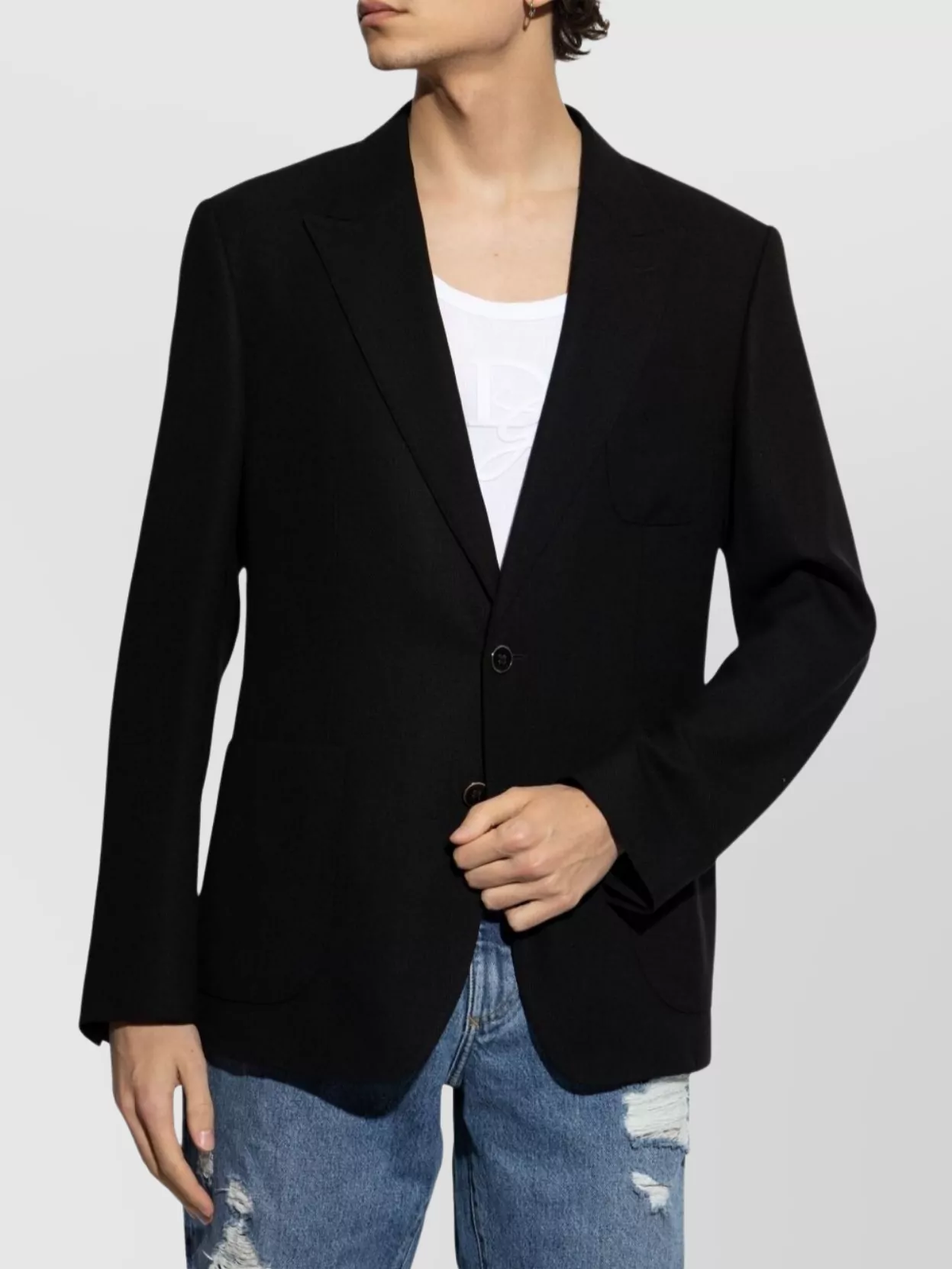 Dolce&Gabbana Tailored Single-Breasted Blazer With Notched Lapels