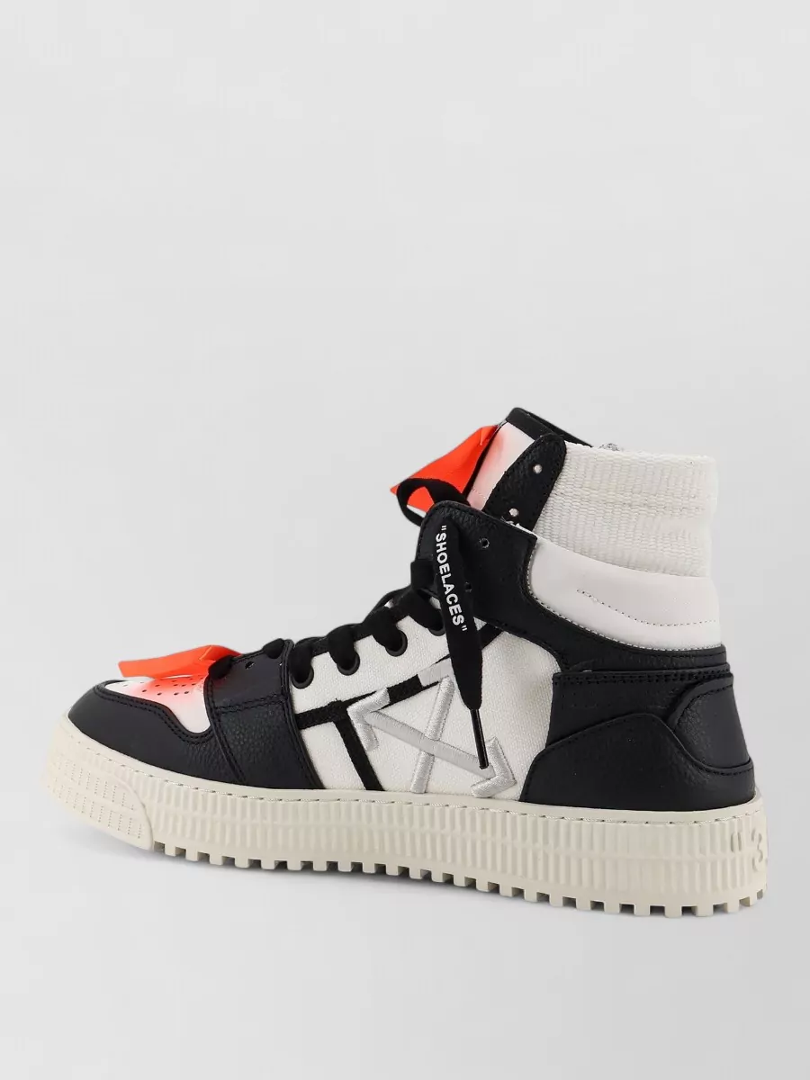 Off-White Leather High-Top Sneakers