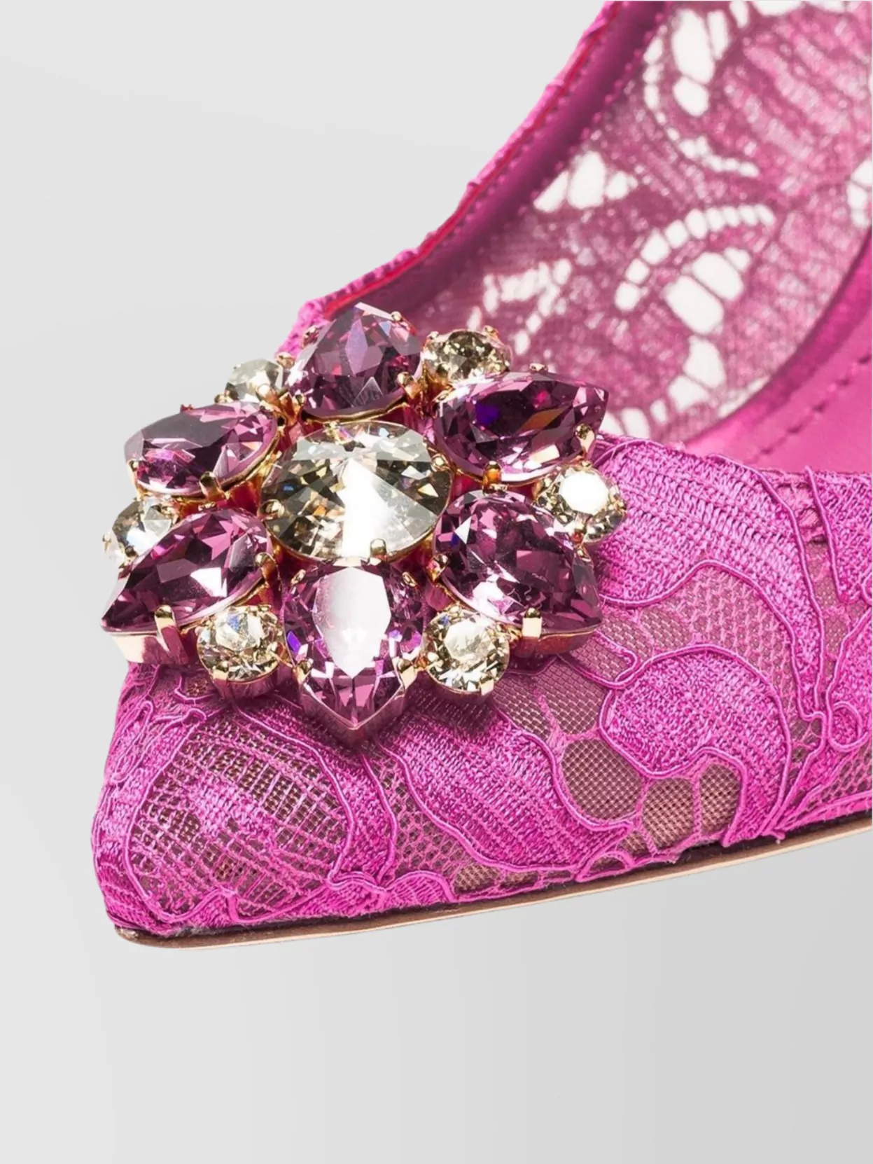 Dolce&Gabbana Lace Crystal Embellished Pumps
