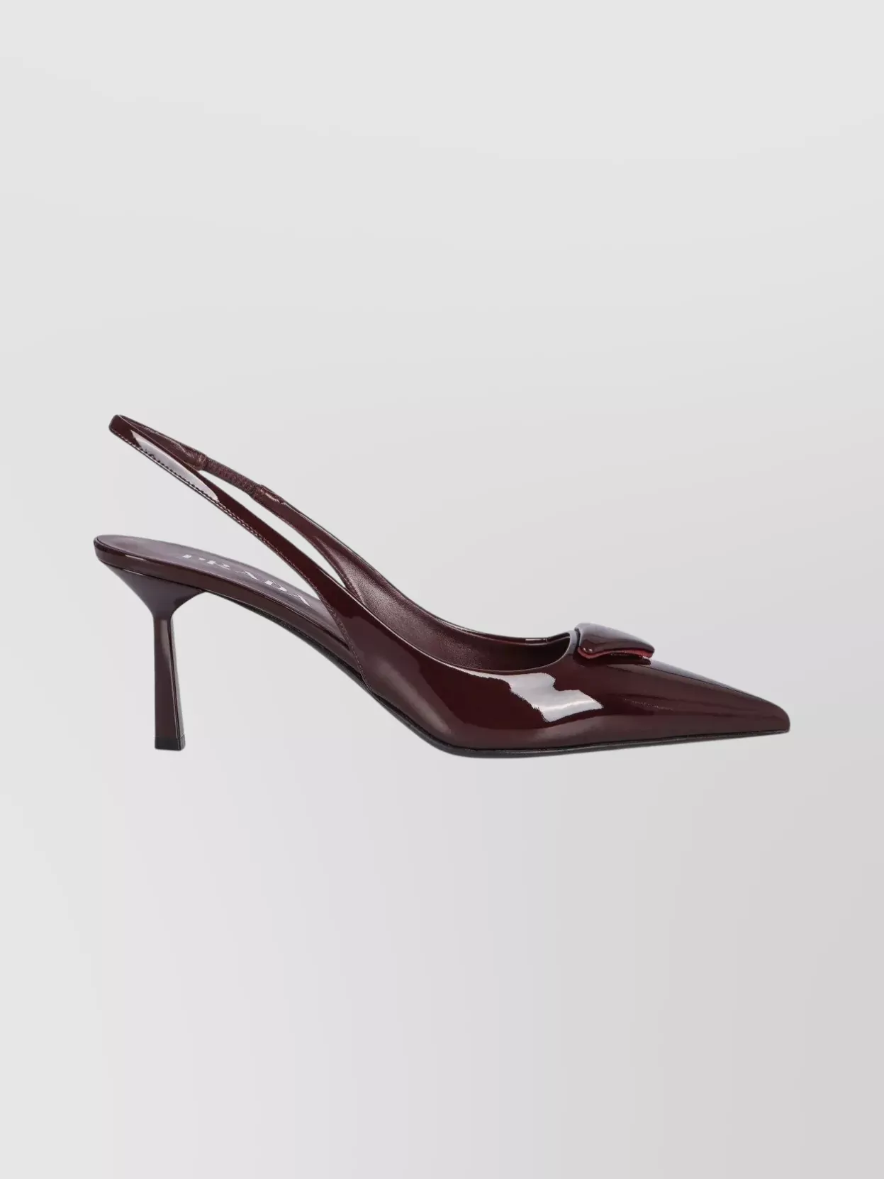 Prada Pointed Toe Patent Leather Slingback Pumps