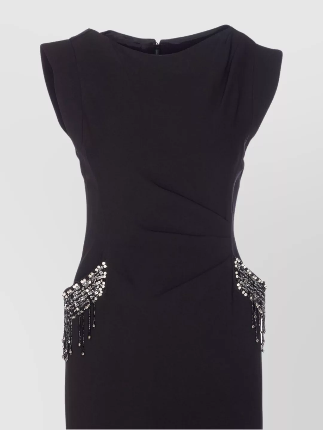 Pinko Midi Sleeveless Dress With Side Split And Sequins