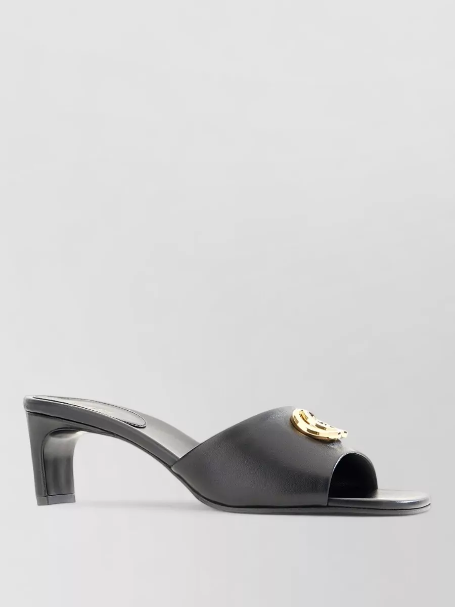Gucci leather square-toe mules