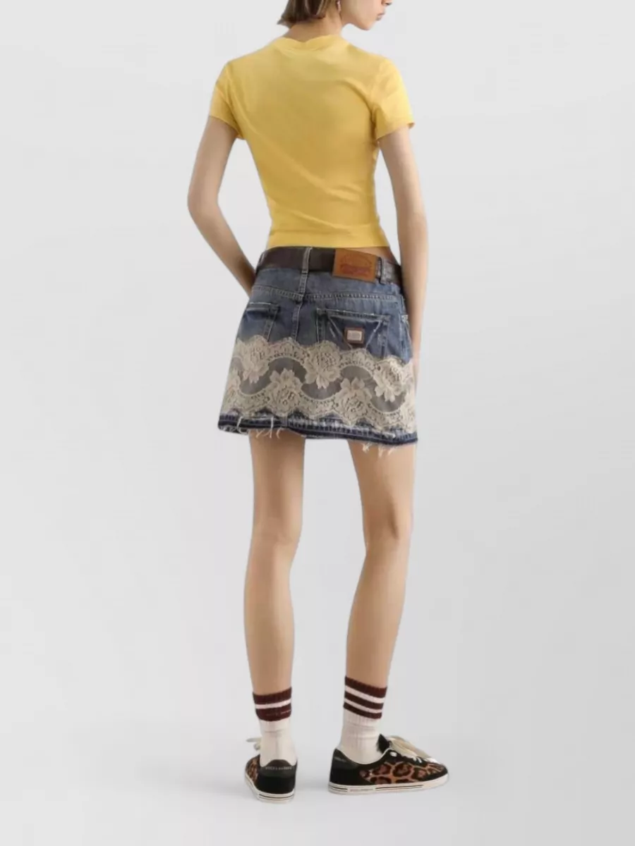 Dolce&Gabbana Lace Insert Mini Skirt