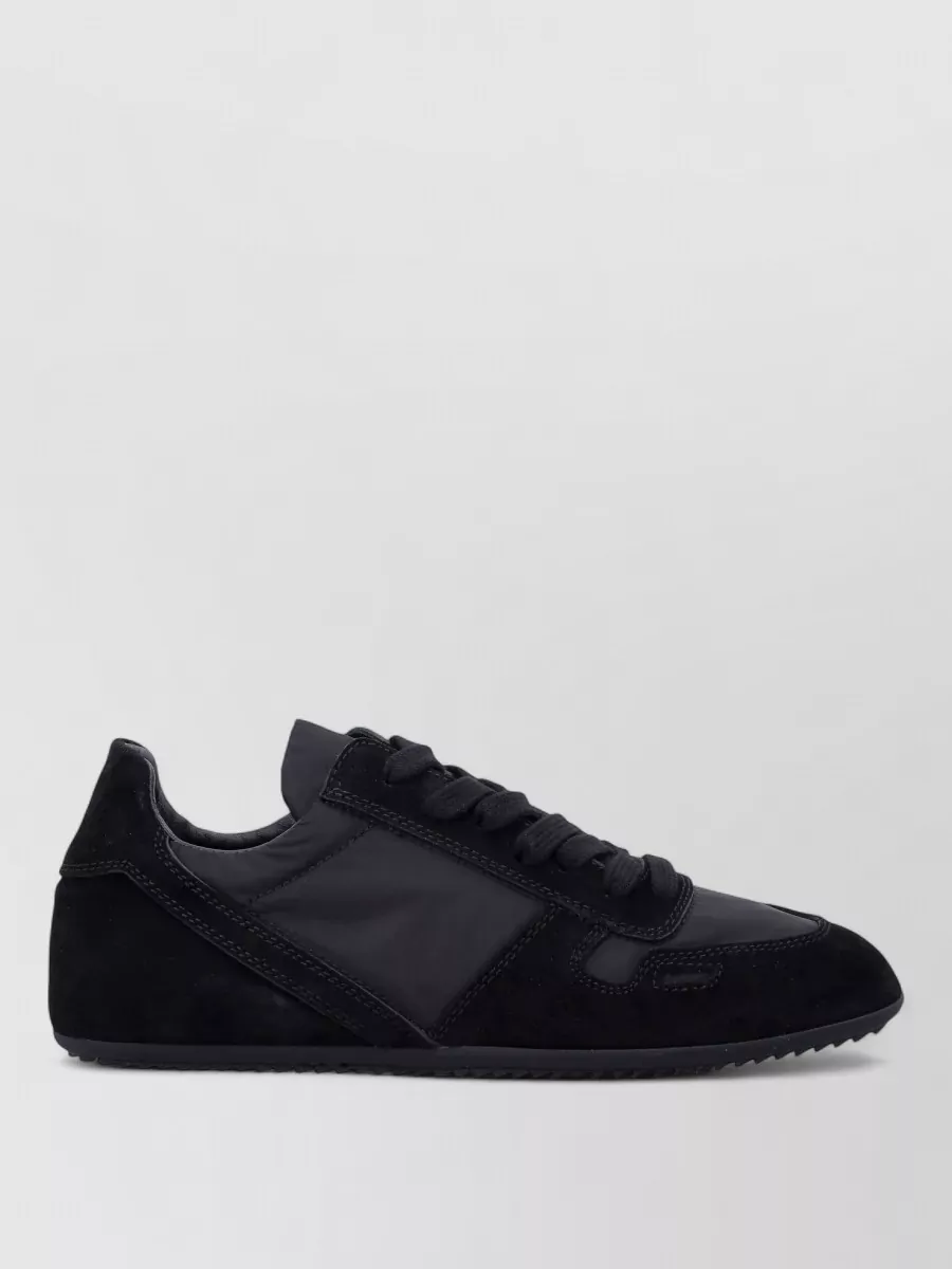 Rick Owens Leather Low-Top Sneakers