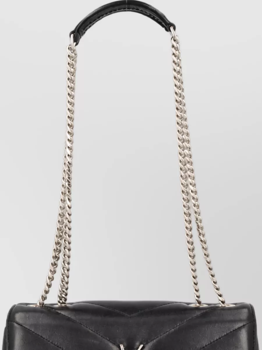 Saint Laurent Loulou Small Clutch Bag Chain Strap