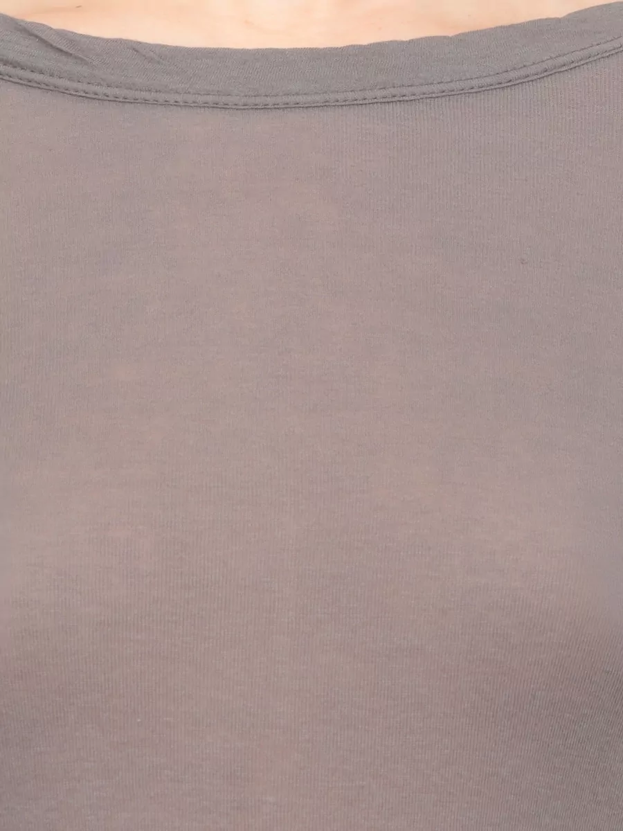 Rick Owens Distressed Long-Sleeve Crewneck Knitted Top