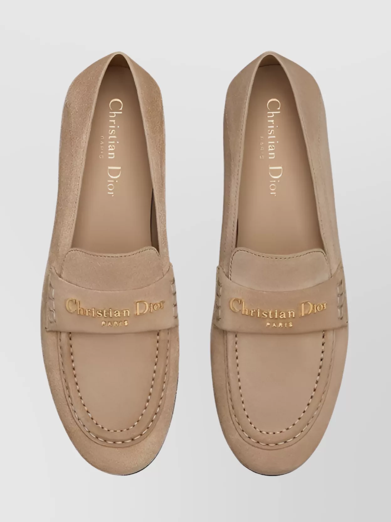 Christian Dior Loafers Round Toe Flat Sole
