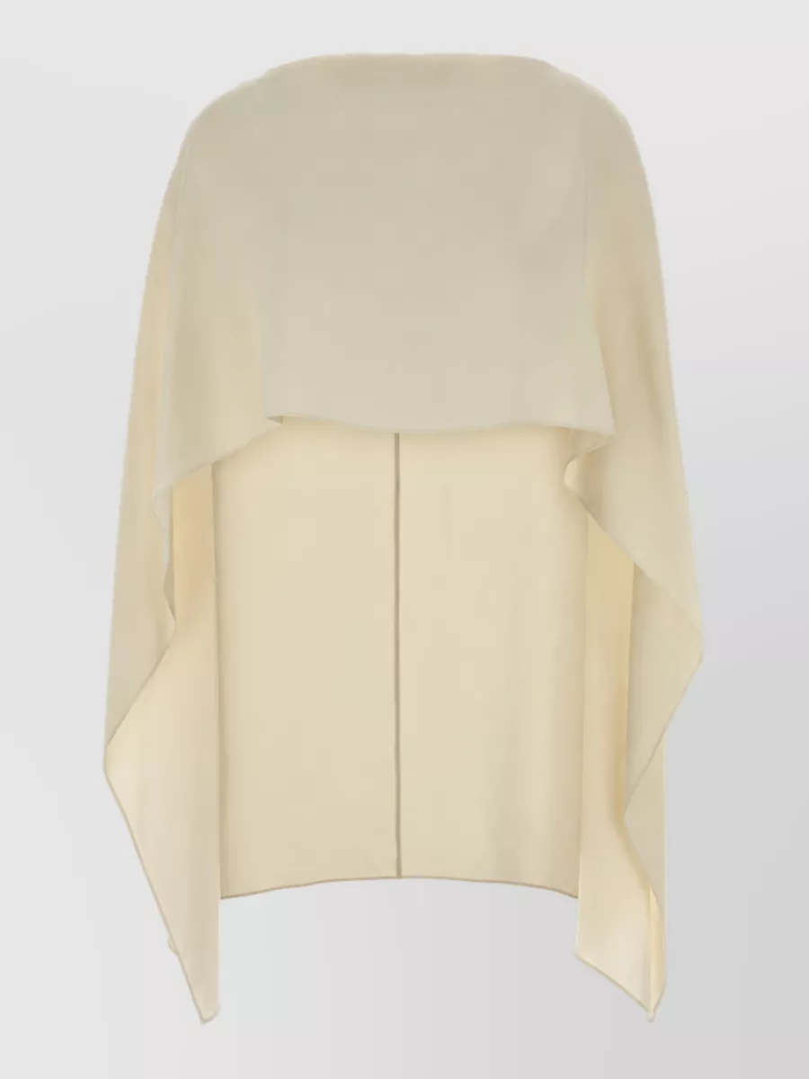 Alberta Ferretti crepe cape blouse