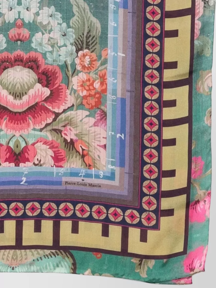 Pierre Louise Mascia Molare Floral Lightweight Rectangular Scarf 135